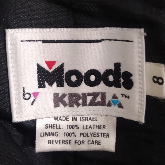 Moods by Krizia Vintage Leather Skirt sz8 - Picture 3 of 3